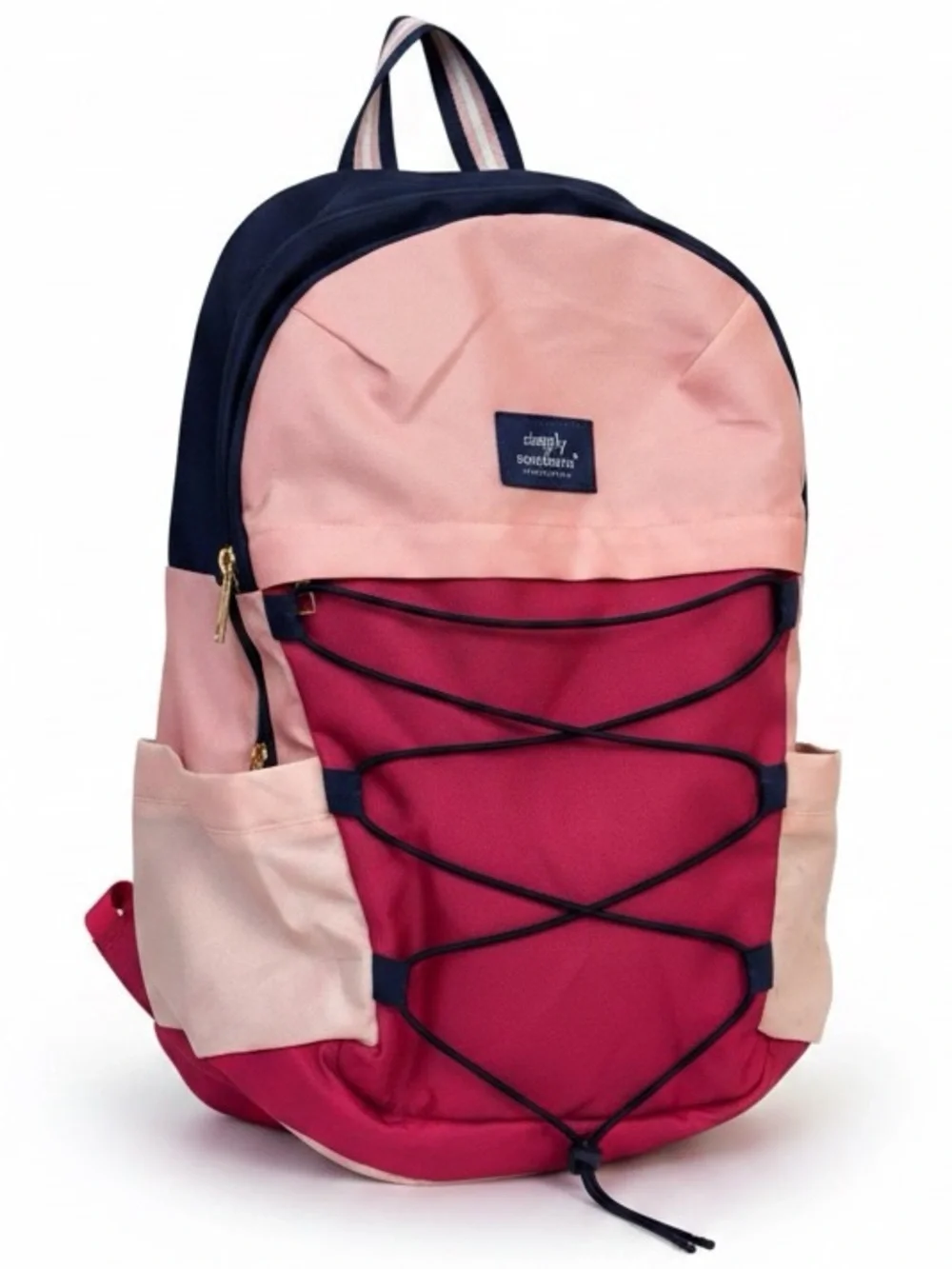 Simply Southern Pink, Burgundy and Navy Bungee Backpack